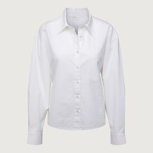 Oak + Fort White open back shirt with ties